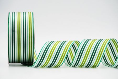Multi-colored Double Striped Ribbo_K1738_olive green.dark green